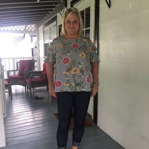 Cold shoulder top worn once size large